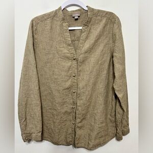 J. Jill Tan Button Down Shirt